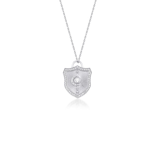 14 Ayar Altın Celestial Shield Charm Kolye