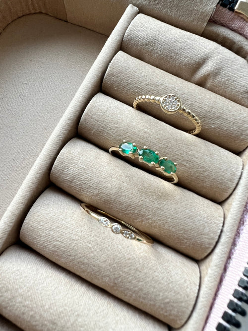 14 Ayar Altın Minimalist Marquise Diamond Yüzük