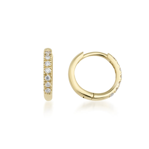 sıra taşlı mini, zarif halka küpe