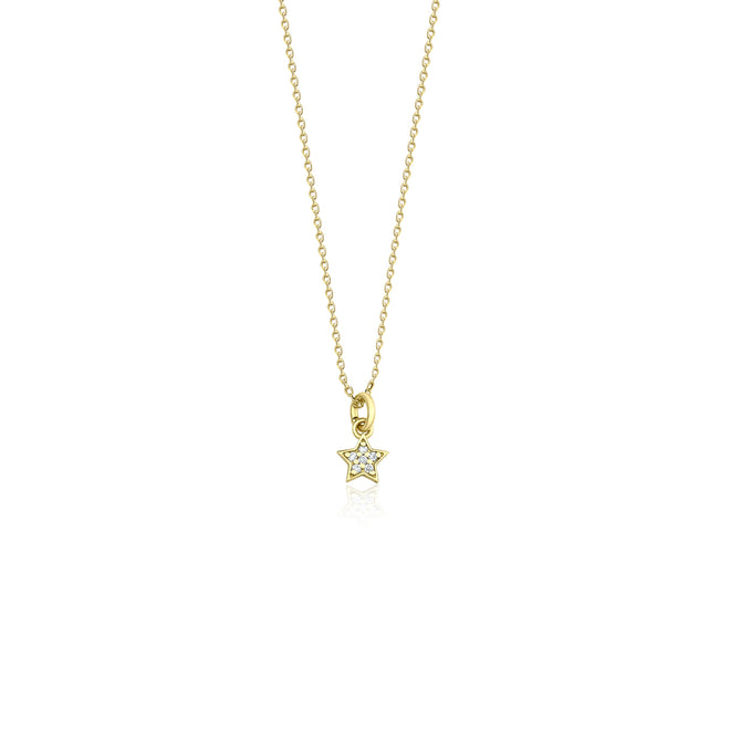14 Ayar Altın Wishing Star Necklace