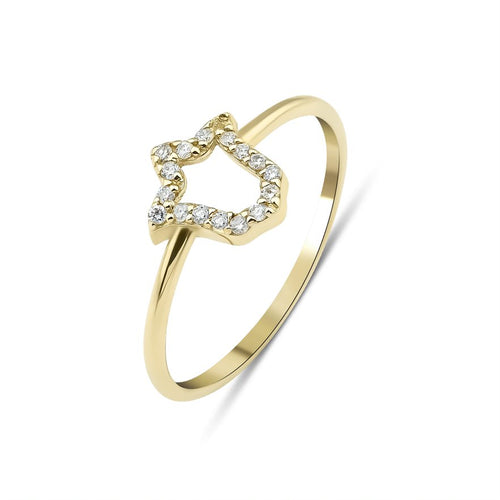 14 Ayar Altın Ivy Leaf Ring