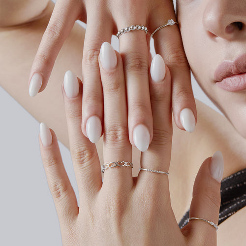 14 Ayar Altın Mini Axis Pave Diamond Yüzük