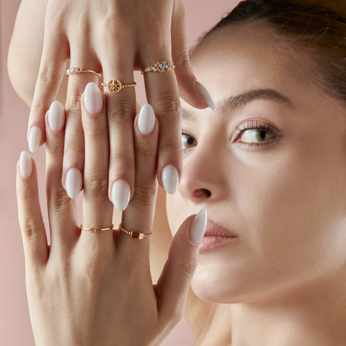 14 Ayar Altın Minimalist Stella Star Yüzük