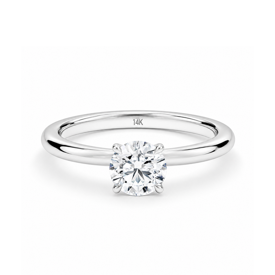 0.58 CT YUVARLAK GIA SERTİFİKA PIRLANTA TEKTAŞ YÜZÜK