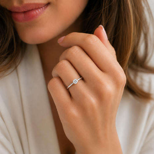 0.58 Ct Yuvarlak Gıa Sertifika Pırlanta Tektaş Yüzük 2