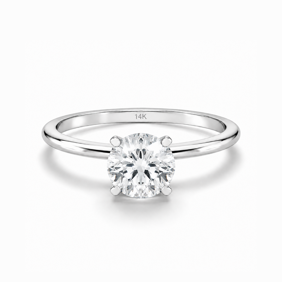 0.70 CT YUVARLAK GIA SERTİFİKA PIRLANTA TEKTAŞ YÜZÜK