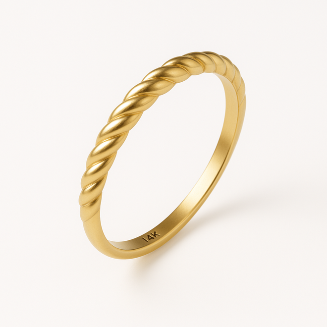 14 Ayar Altın Burgu Yüzük