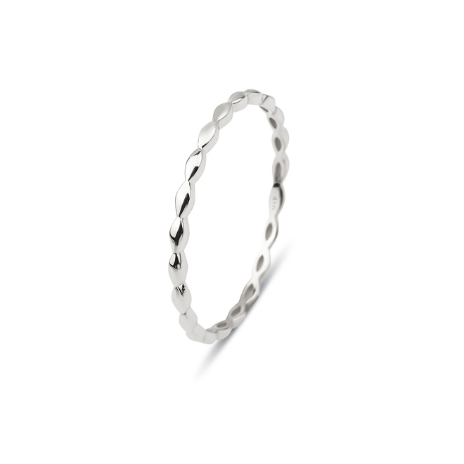 14 Ayar Altın Tamtur Yaprak Yüzük beyaz