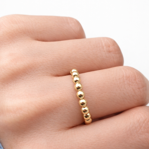 14 ayar altın kalın dorika yüzük