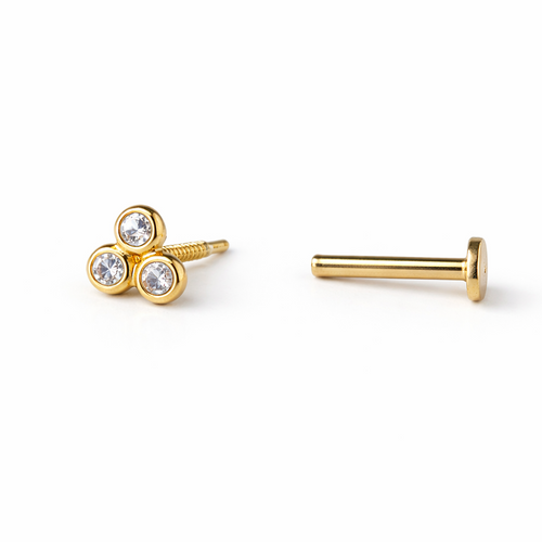 14 ayar altin uctas piercing kilit