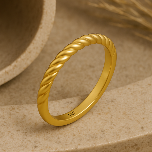 14 Ayar Altın Burgu Yüzük