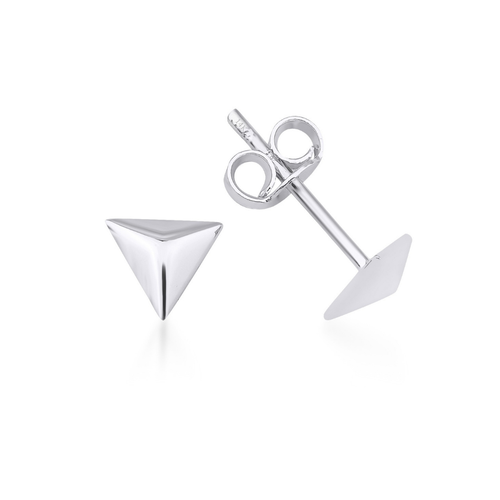 14 Ayar Altın Piramit Çivi Küpe