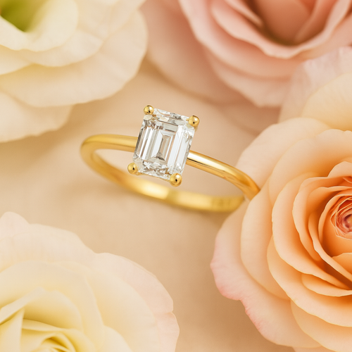 14 Ayar Altın Baget Tektaş Yüzük