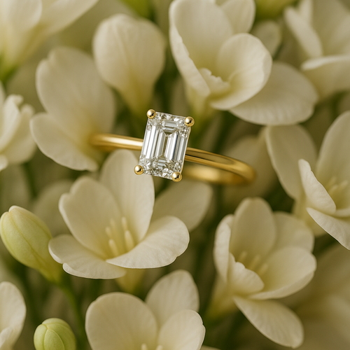 14 Ayar Altın Baget Tektaş Yüzük