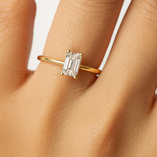 14 Ayar Altın Baget Tektaş Yüzük