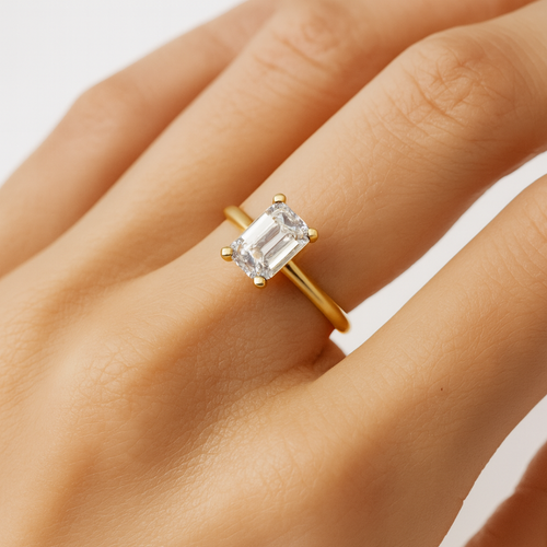 14 Ayar Altın Baget Tektaş Yüzük