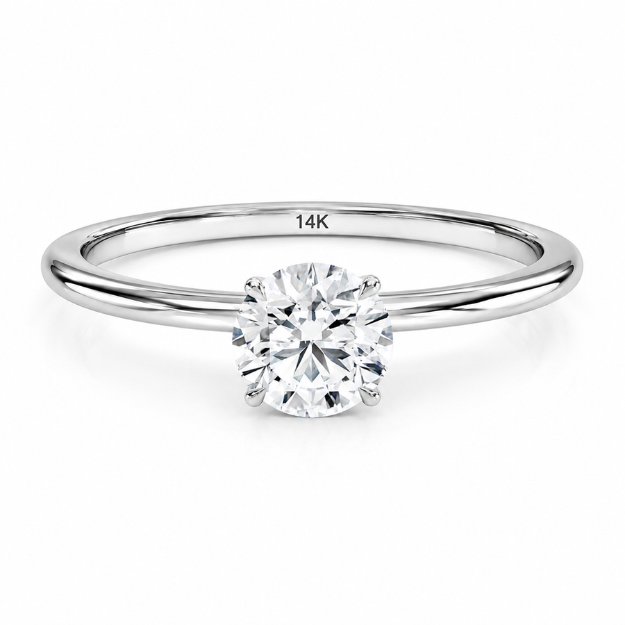 0.60 CT YUVARLAK GIA SERTİFİKA PIRLANTA TEKTAŞ YÜZÜK