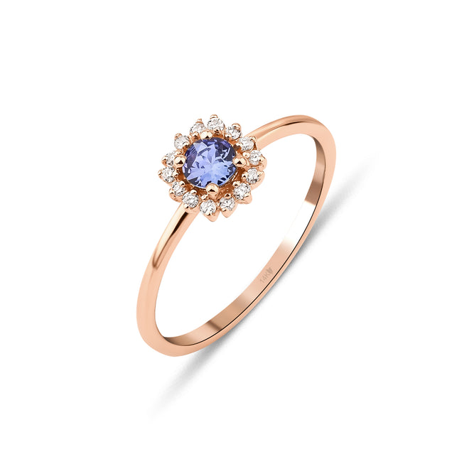 tanzanit pırlanta rose kadın yüzük