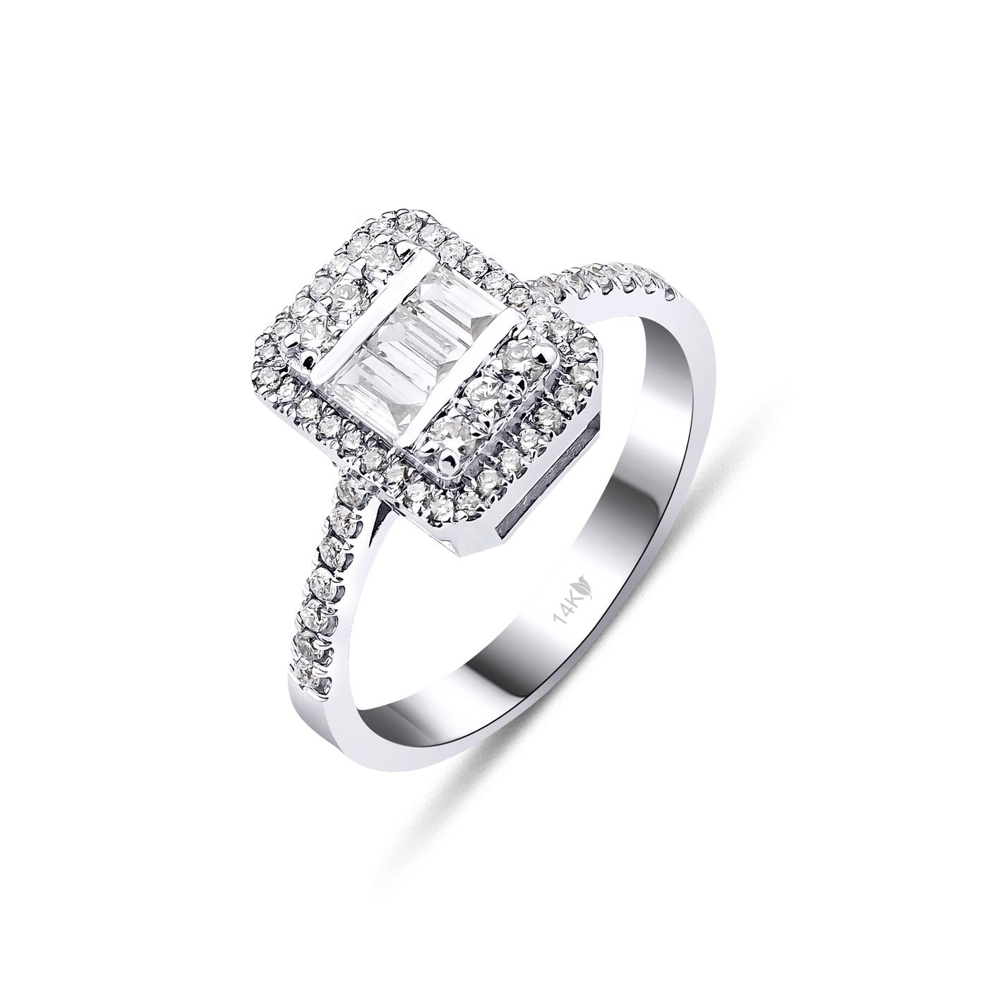 0.59 Karat Pırlanta Işıltılı Modern Tasarım Yüzük
