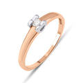 0.060 Karat Elegant Tektaş Kalp Pırlanta Yüzük