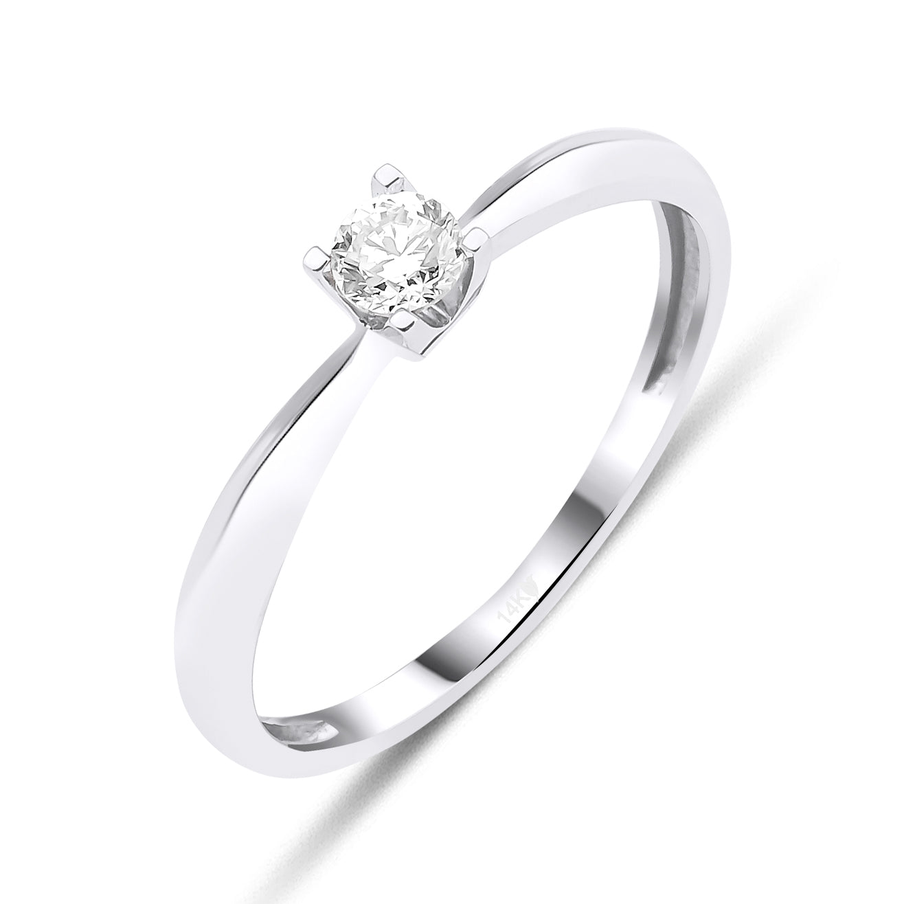 0.17 Karat Elegant Tektaş Pırlanta Yüzük