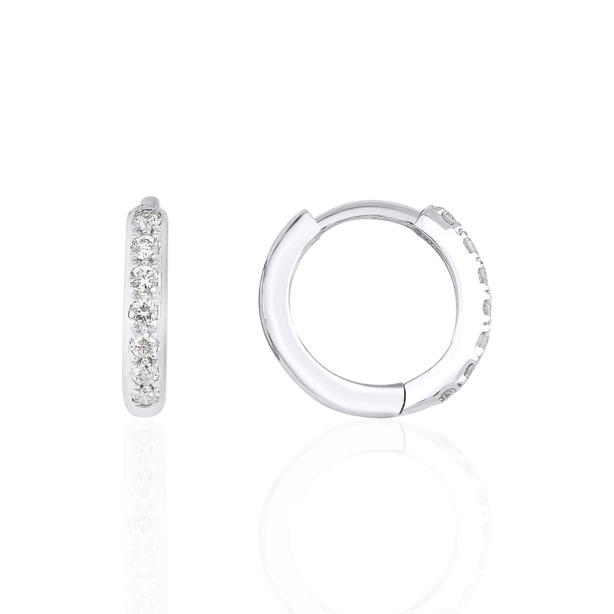 0.120 Karat Minimal Halka Pırlanta Küpe