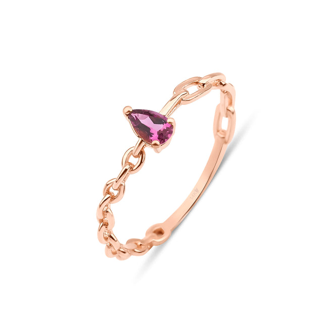 rose altın pembe turmalin dekupe