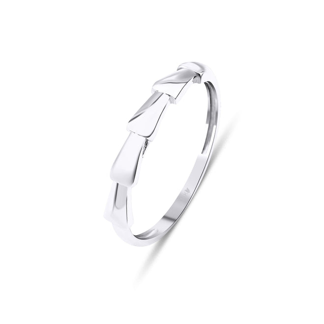 beyaz altın dokulu yüzük