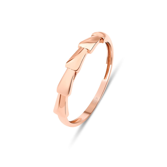 rose altın dokulu yüzük