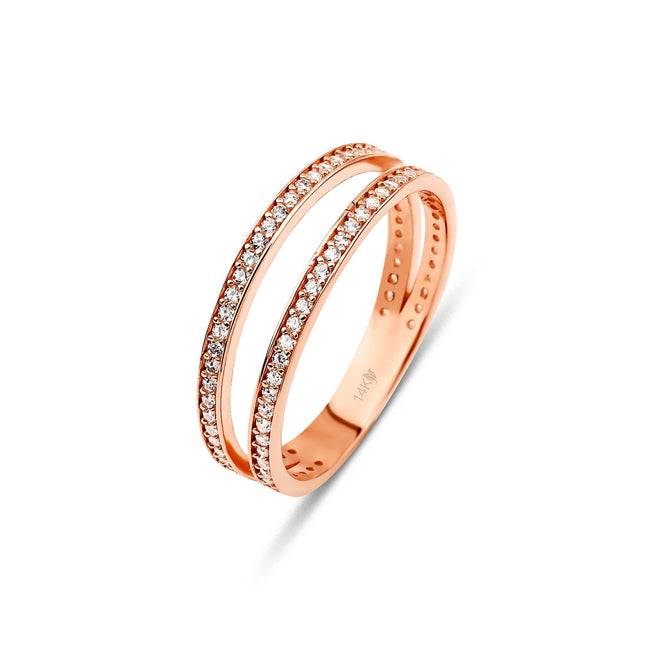 rose altın çift sıra görünümlü kadın yüzü