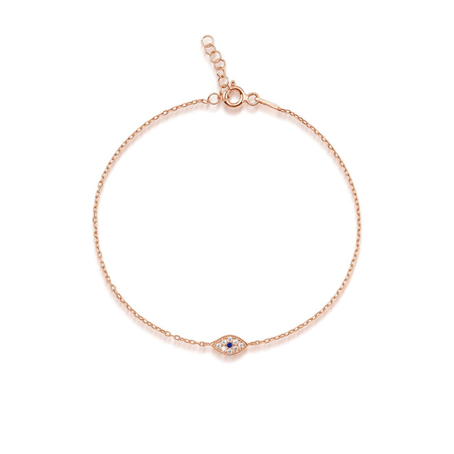 nazar boncuklu rose altın kadın bileklik