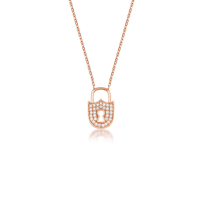 rose altın aşk kiliti kadın kolye