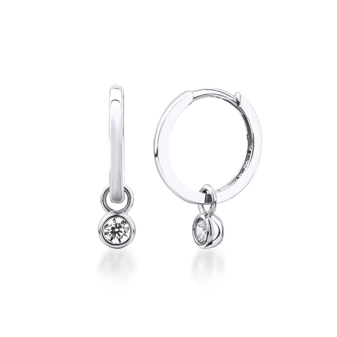 14 ayar altın solitaire drop chart küpe beyaz 