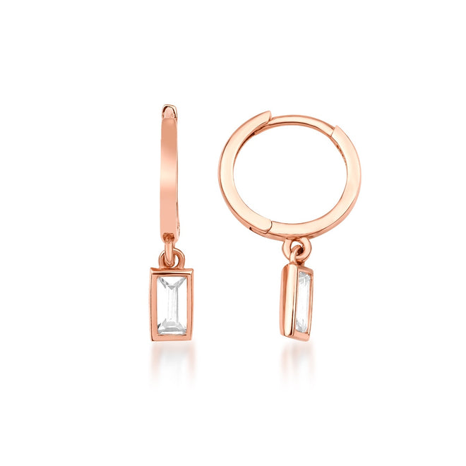 rose altın sallantılı küpe