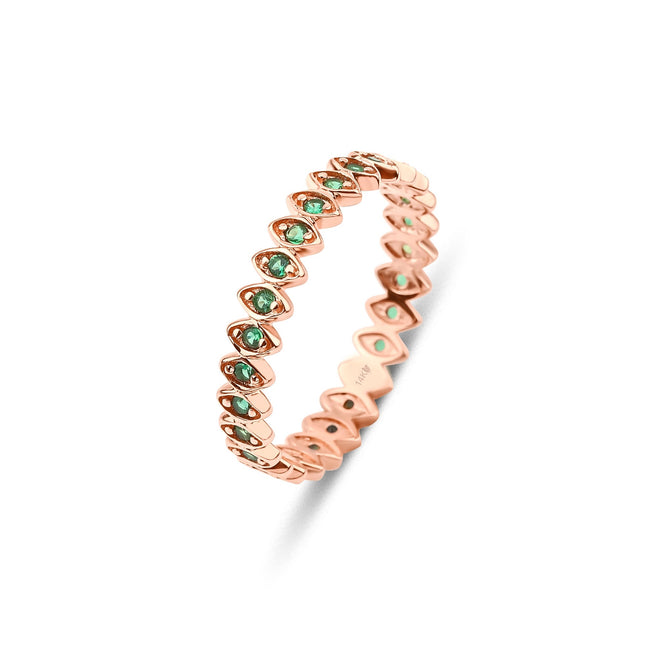 rose art deco eternity yüzük