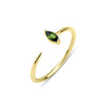 14 Ayar Altın Yeşil Turmalin Açık Yüzük