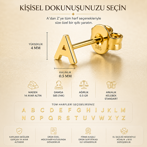 Harf Küpe Ürün Bilgileri