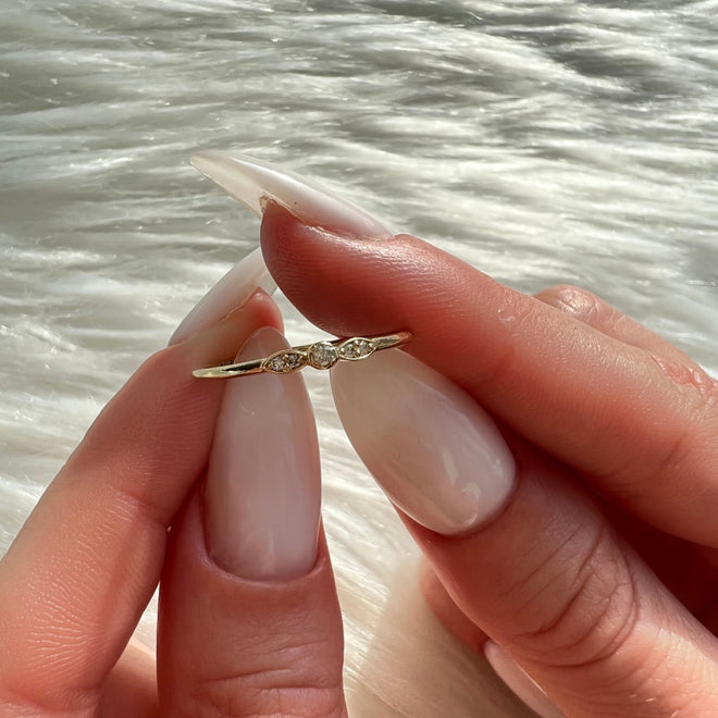 detaylı pırlantalı yüzük