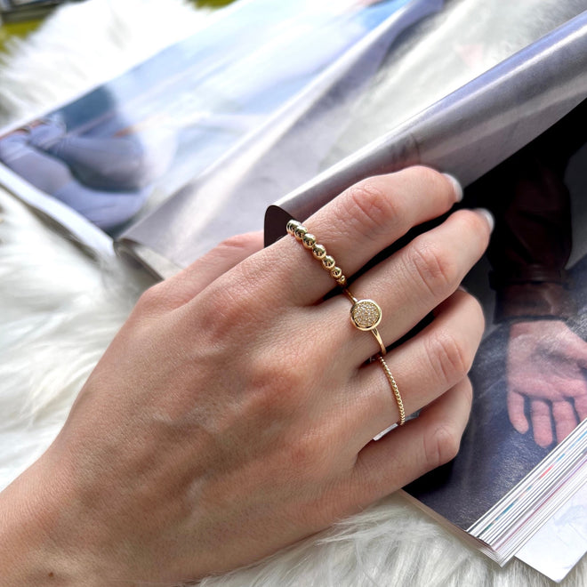 bubble altın kadın yüzük