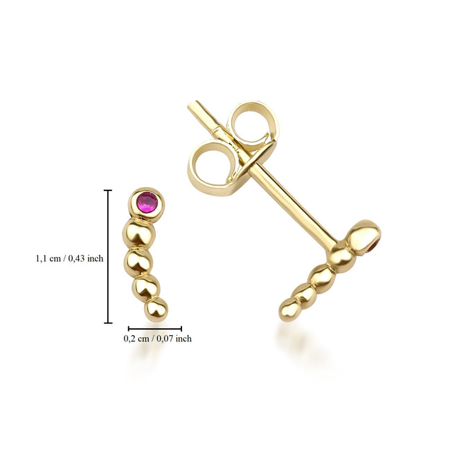 doğal yakut taşlı çivi küpe ölçüleri