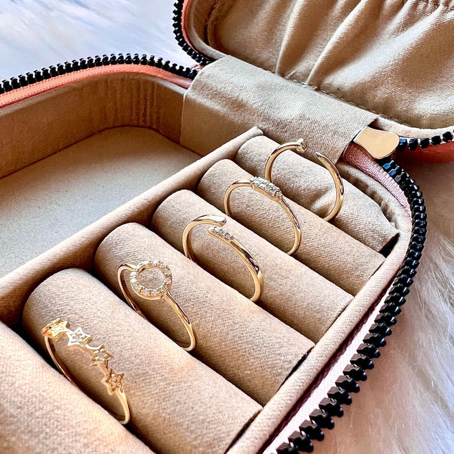 14 ayar altın açık daire şeklinde yüzük