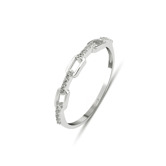 beyaz altın paperclip pırlanta kadın yüzük