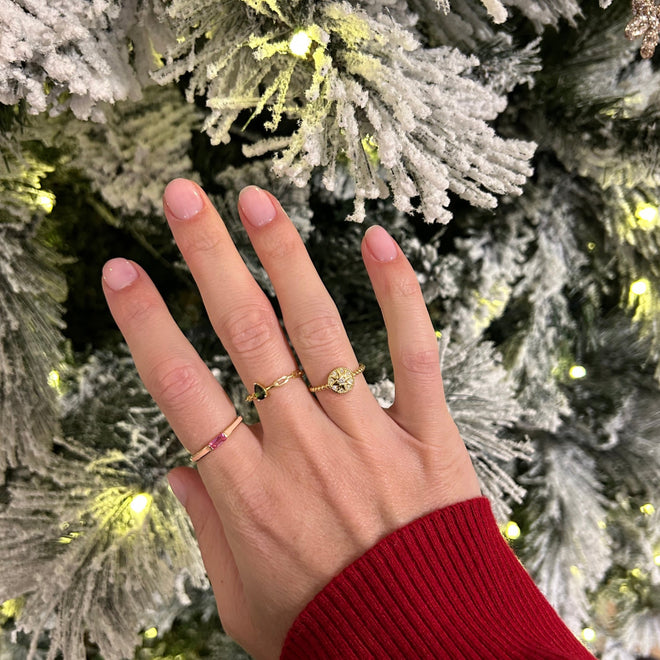 14 ayar altın pusula mühür yüzük