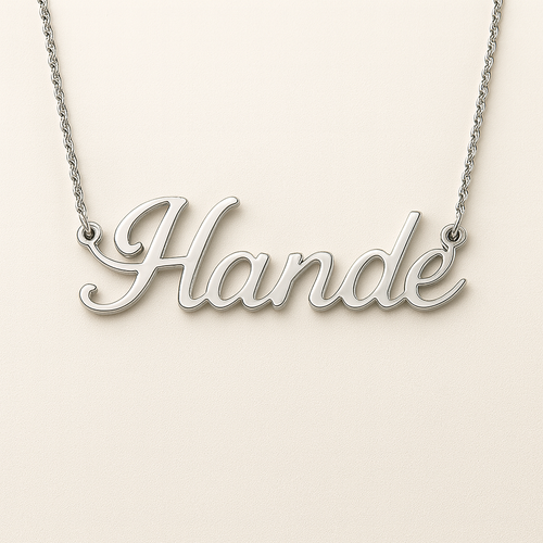 14 Ayar Altın El Yazısı İsim Kolye