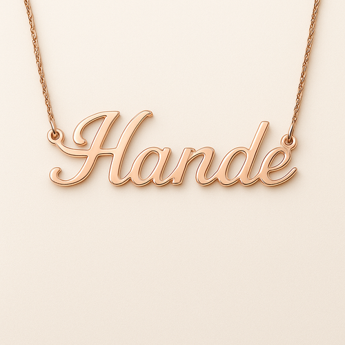 14 Ayar Altın El Yazısı İsim Kolye