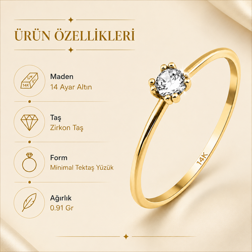 minimal tektas yuzuk bilgiler