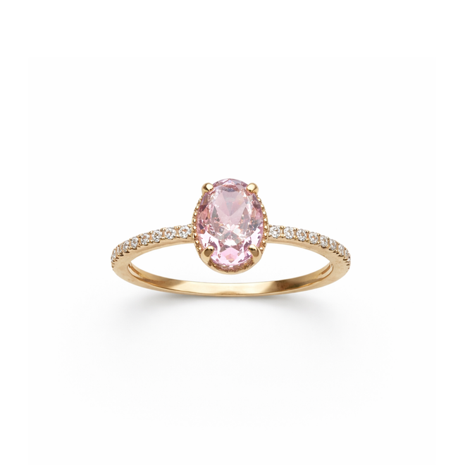 pembe oval tek tas yan tasli