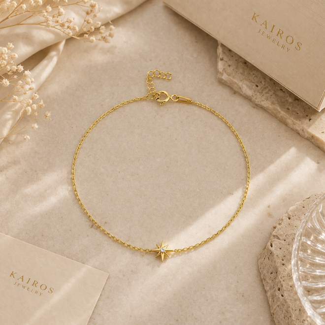 pirlantali kuzey yildizi bileklik