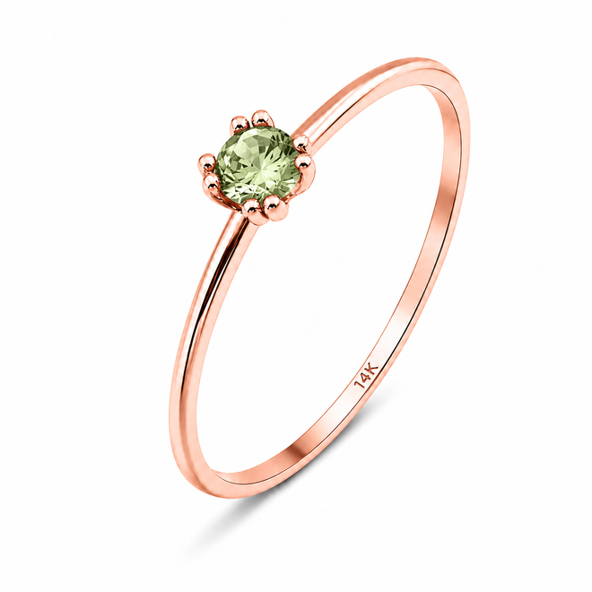 yesil turmalin minimal tektas rose altin